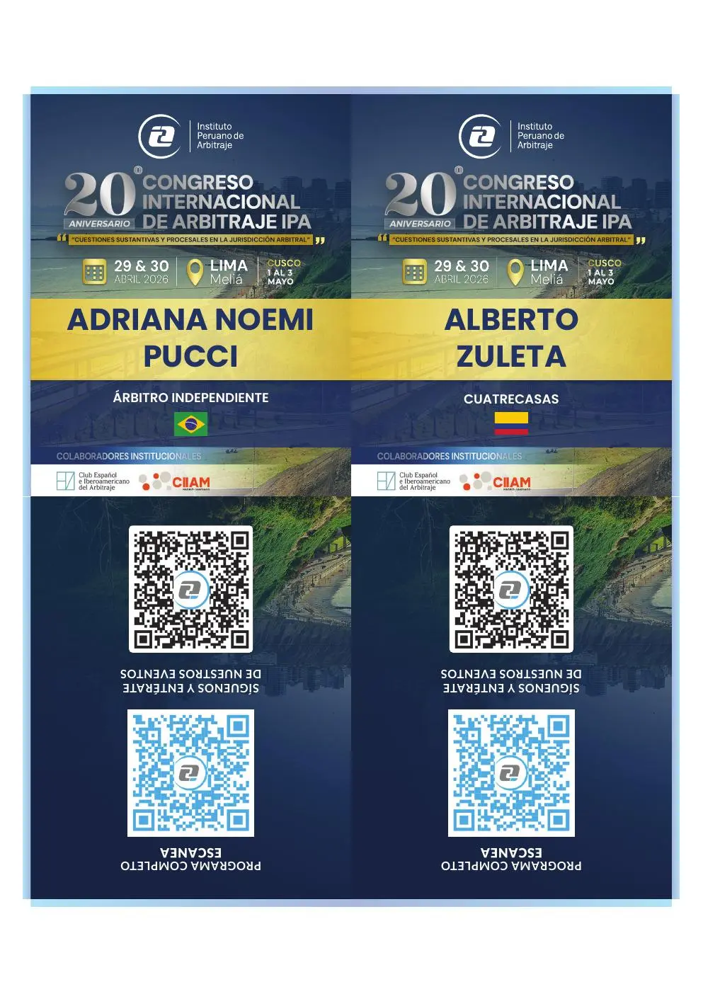 Credencial para ponentes