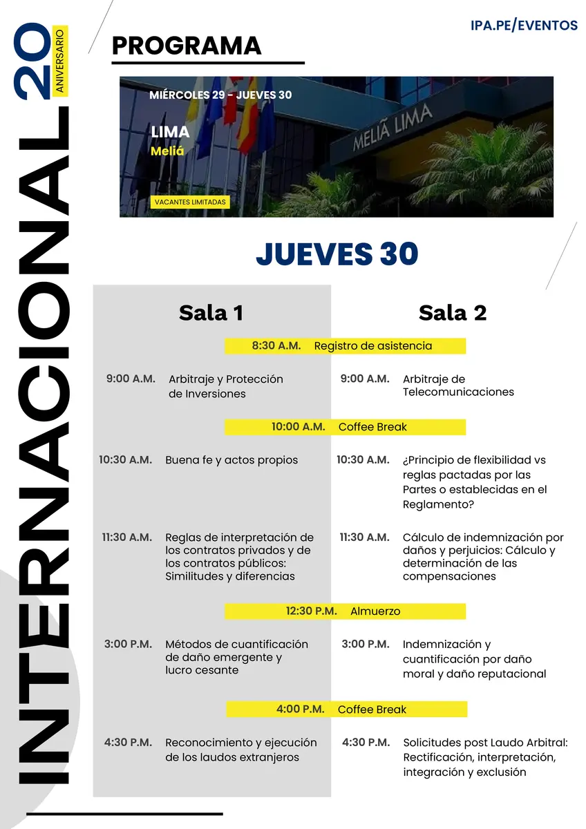 Programación académica del congreso